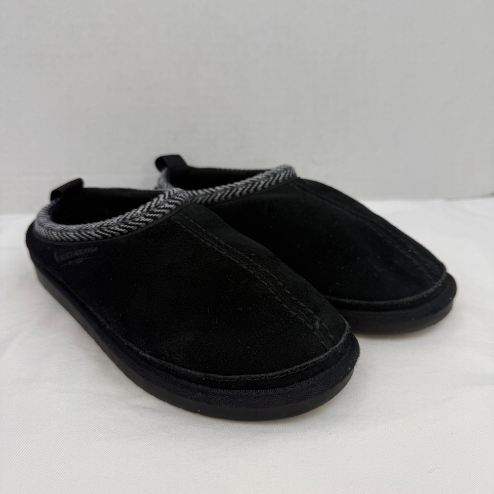 Koolaburra by UGG Womens Black Suede Faux Fur Slippers 1159670K Black 6